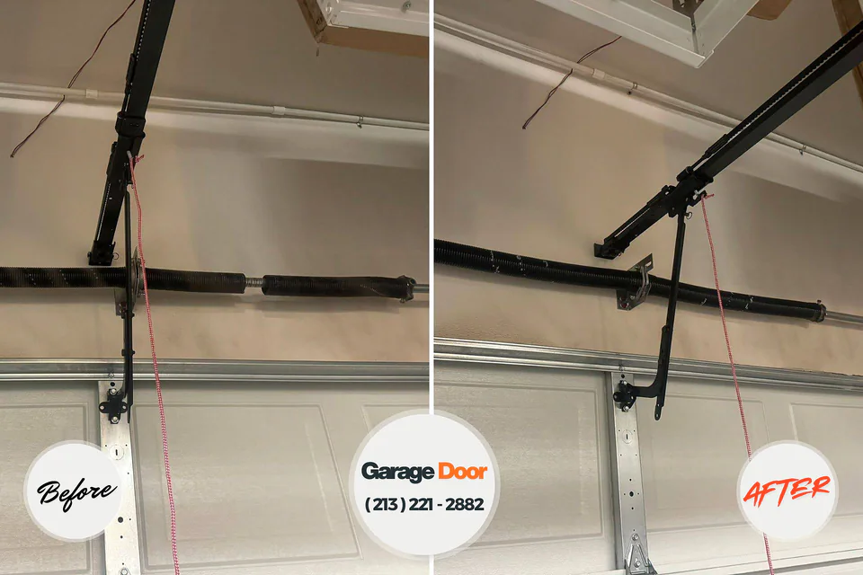 Before and after: garage door repair Waynesburg, PA